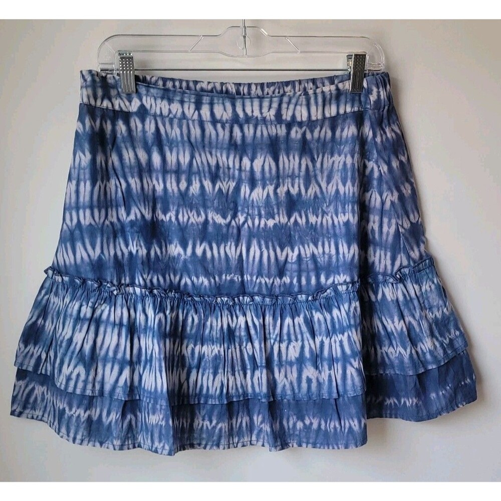 Thml Tie Dye Mini Skirt Size Medium Flare Boho Skirt Tiered Hippie Festival‎